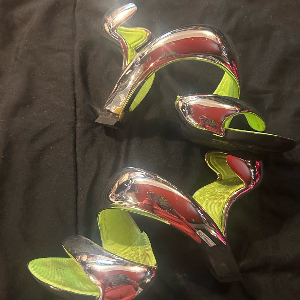 Silver Women's sandal Heels